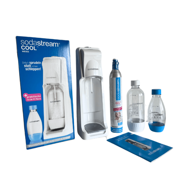 SodaStream COOL weiß Vorteilspack incl. CO2 Zylinder mit PET Flasche NEU OVP