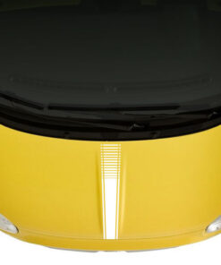 1x für Abarth FIAT 500 Emblem Schild Aufkleber SILBER Motorhaube Streifen 500C