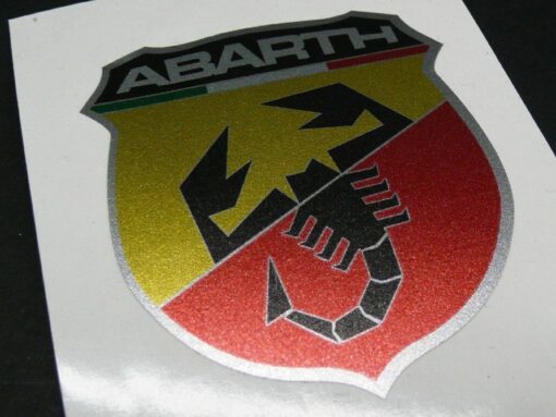 2x ABARTH GOLD Aufkleber Logo Emblem GOLD Schriftzug selbstklebend Skorpion Fiat – Bild 5