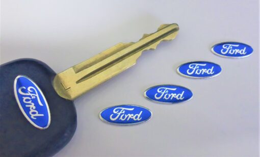 1x FORD Aufkleber 3D Schlüssellogo 18x7mm Emblem Schriftzug selbstklebend