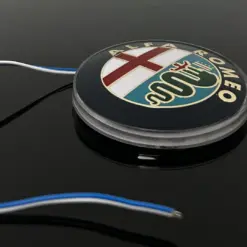 1x Alfa Romeo LED Plakette 75mm Emblem für Kühlergrill Schriftzug LOGO WEIß beleuchtet Heck Deckel Klappe für viele Modelle – Bild 10