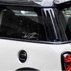 1x Aufkleber für Mini 12,5x5,5cm weiß Cooper F56 R55 R56 R60 R61 F54 F55 F56 F60 Aufkleber Countryman – Bild 3