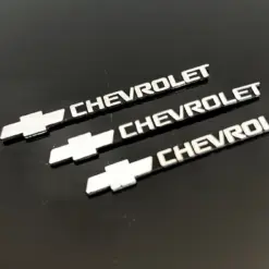 1x CHEVROLET 3D Aluschild 55x8mm Lenkrad Spiegel Aufkleber SPEAKER Logo Emblem