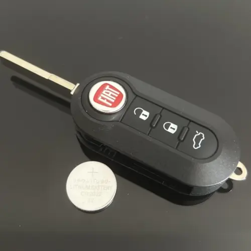 1x FIAT 500 Funkschlüssel LOGO Batterie Autoschlüssel Fahrzeugschlüssel Schlüssel Fernbedienung Schlüsselgehäuse