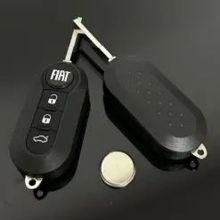 1x FIAT 500 Funkschlüssel LOGO Batterie SCHWARZ Autoschlüssel Fahrzeugschlüssel Schlüssel Fernbedienung