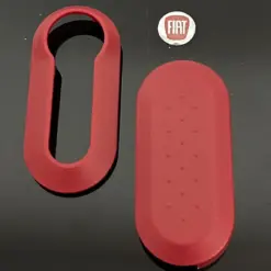1x FIAT 500 ROT Funkschlüssel LOGO COVER Autoschlüssel Fahrzeugschlüssel Schlüssel Fernbedienung Gehäuse