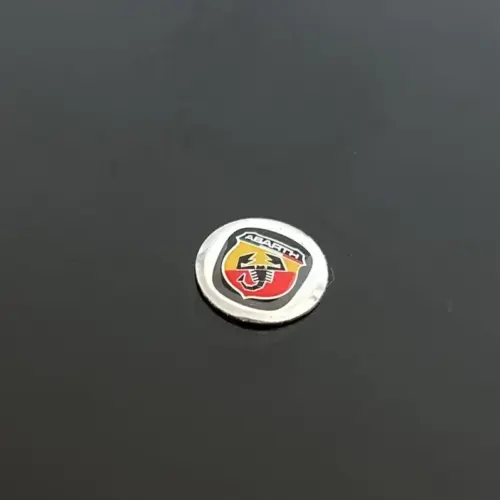 Alternative view of 1x Fiat ABARTH 14mm Logo ALU Schlüssellogo Emblem Schriftzug Punto