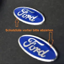 1x FORD Aufkleber 3D Schlüssellogo 18x7mm Emblem Schriftzug Ersatzemblem in Alu – Bild 3