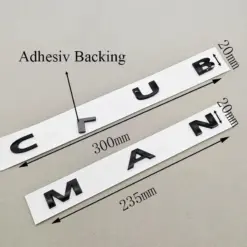Alternative view of 1x für CLUBMAN Emblem Schild Aufkleber Heckklappe Tür Deckel MINI Schrift schwarz glänzend