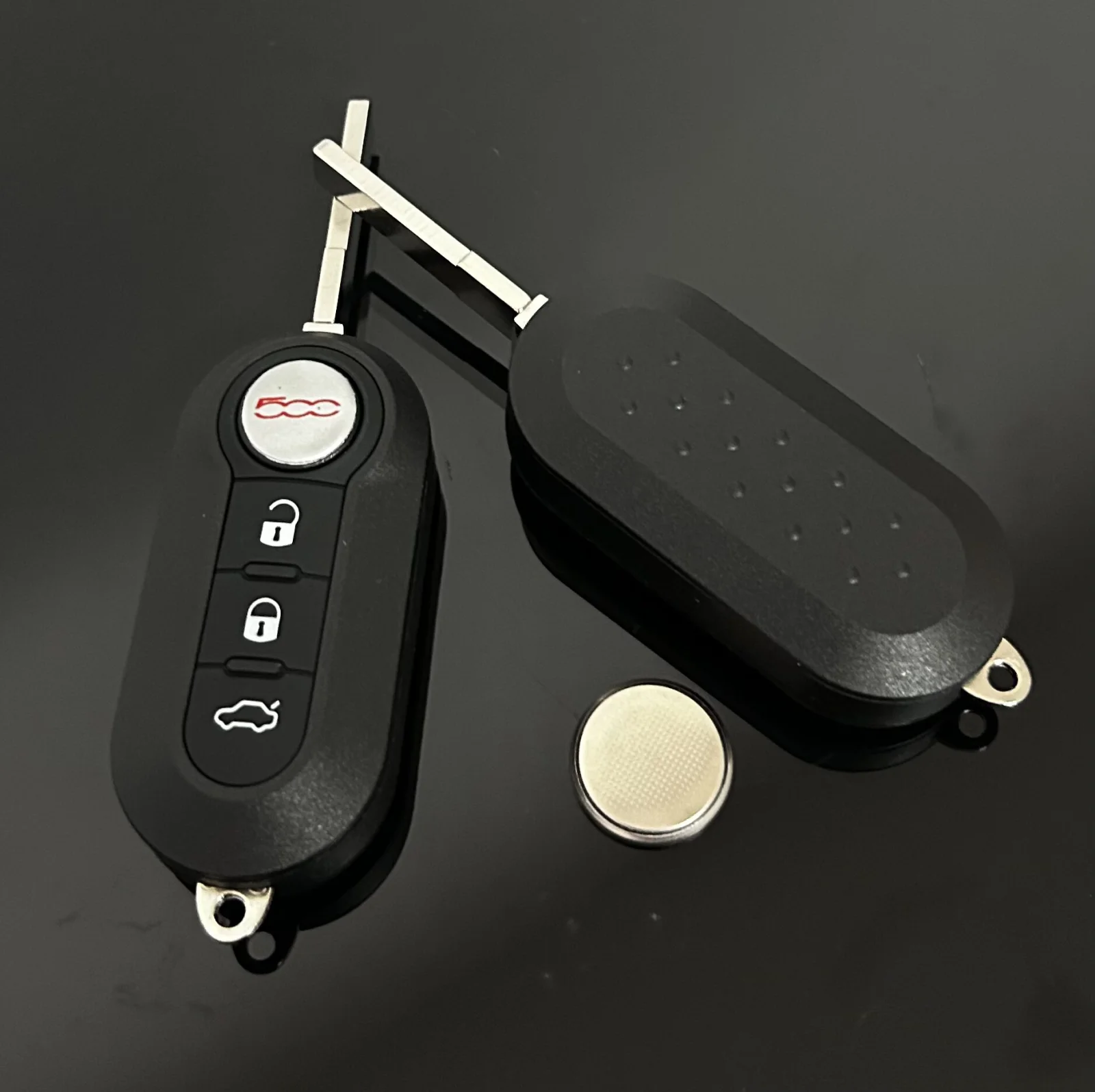 1x für den FIAT 500 Funkschlüssel LOGO Batterie Autoschlüssel Fahrzeugschlüssel Schlüssel Fernbedienung