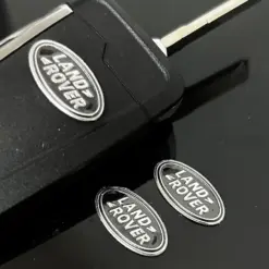 Alternative view of 1x für LAND ROVER Schlüssel 24mm Aufkleber ALU Schlüssellogo Emblem Schriftzug LOGO für Range Rover