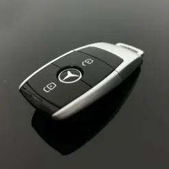 1x für MERCEDES Benz Funkschlüssel 2 Tasten schwarz/silber Gehäuse Autoschlüssel Fahrzeugschlüssel Schlüssel Fernbedienung – Bild 5