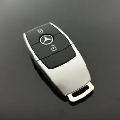 1x für MERCEDES Benz Funkschlüssel 2 Tasten schwarz/silber Gehäuse Autoschlüssel Fahrzeugschlüssel Schlüssel Fernbedienung – Bild 6