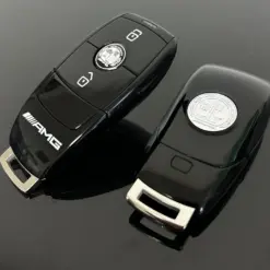 1x f&uuml;r MERCEDES Funkschl&uuml;ssel AMG 2 Tasten schwarz Geh&auml;use Autoschl&uuml;ssel Fahrzeugschl&uuml;ssel Schl&uuml;ssel Fernbedienung