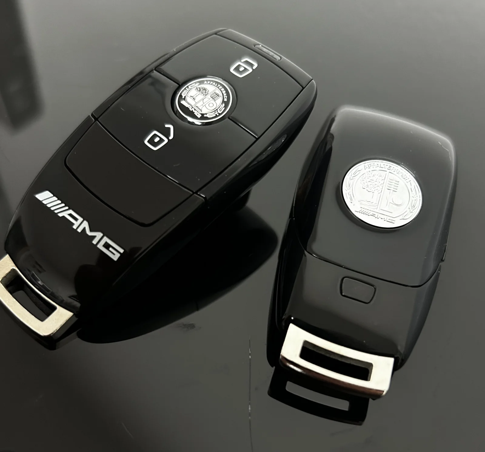 1x für MERCEDES Funkschlüssel AMG 2 Tasten schwarz Gehäuse Autoschlüssel Fahrzeugschlüssel Schlüssel Fernbedienung – Bild 8