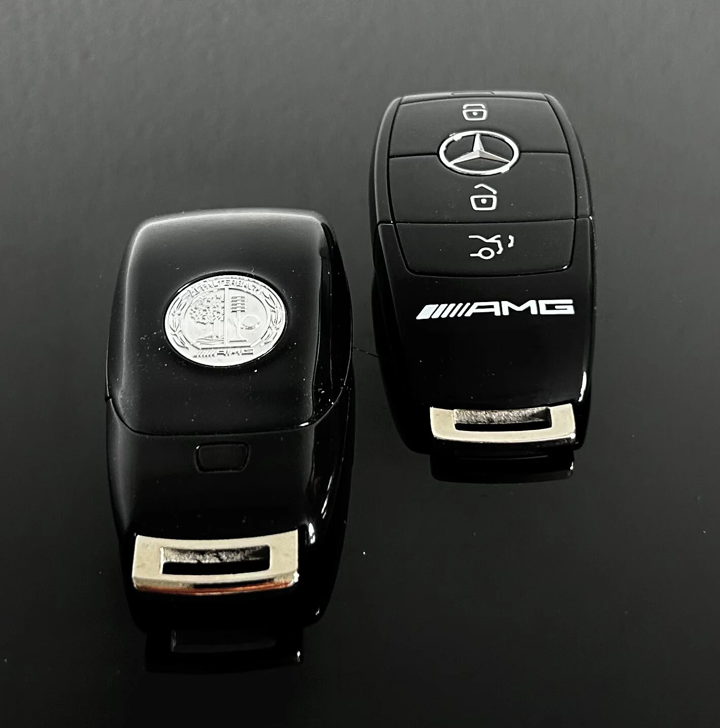 1x für MERCEDES Funkschlüssel AMG in METALL schwarz glänzend Gehäuse Autoschlüssel Fahrzeugschlüssel Schlüssel Fernbedienung – Bild 7