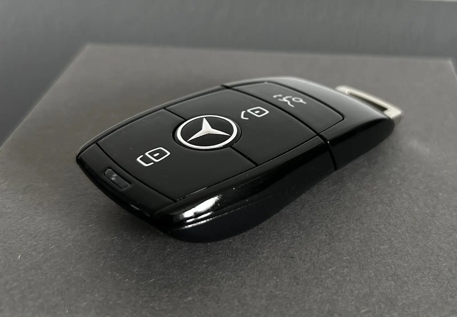 1x für MERCEDES Funkschlüssel in METALL schwarz glänzend Gehäuse Autoschlüssel Fahrzeugschlüssel Schlüssel Fernbedienung – Bild 5