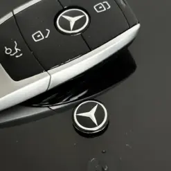 1x für MERCEDES Schlüsselemblem für Gehäuse wie abgebildet glänzend schwarz Schlüssellogo Emblem Schriftzug LOGO Stern – Bild 3