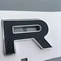 1x für RANGE ROVER Emblem Schild Aufkleber Motorhaube Deckel Schrift RAND silber/schwarz – Bild 3