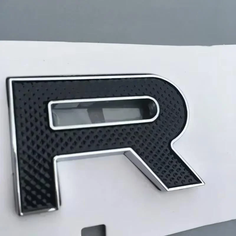 1x für RANGE ROVER Emblem Schild Aufkleber Motorhaube Deckel Schrift RAND silber/schwarz – Bild 3