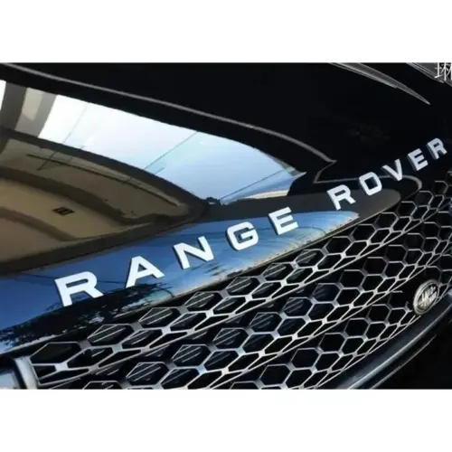 1x für RANGE ROVER Emblem SILBER matt Logo Aufkleber Motorhaube Kofferraum Deckel Heckklappe Schrift