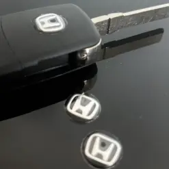 Alternative view of 1x HONDA Schlüssel 14mm Aufkleber ALU Schlüssellogo Emblem Schriftzug LOGO