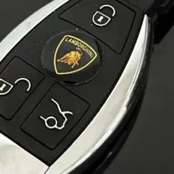 1x LAMBORGHINI Schlüsselemblem 14mm Schlüssellogo Emblem Schriftzug LOGO Aufkleber für Autoschlüssel – Bild 2