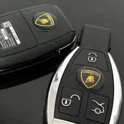 1x LAMBORGHINI Schlüsselemblem 14mm Schlüssellogo Emblem Schriftzug LOGO Aufkleber für Autoschlüssel – Bild 3