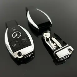 1x MERCEDES BENZ Funkschlüssel *Batteriefach* mit LOGO Gehäuse Autoschlüssel Fahrzeugschlüssel Schlüssel Fernbedienung