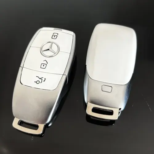 Alternative view of 1x MERCEDES Funkschlüssel METALL mit Stern weiß Gehäuse Autoschlüssel Fahrzeugschlüssel Schlüssel Fernbedienung