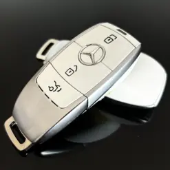 1x MERCEDES Funkschlüssel METALL mit Stern weiß Gehäuse Autoschlüssel Fahrzeugschlüssel Schlüssel Fernbedienung – Bild 6