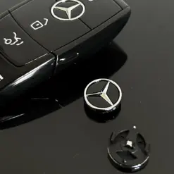 1x MERCEDES Schlüsselemblem für Gehäuse wie abgebildet glänzend schwarz Schlüssellogo Emblem Schriftzug LOGO original Stern – Bild 6