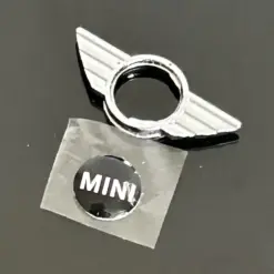 Alternative view of 1x MINI Aufkleber 2 teilig Schlüssellogo Emblem Schriftzug Logo für Schlüssel ALU