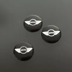 1x MINI Aufkleber 3D Schlüssellogo 14mm Emblem Schriftzug Logo ALU – Bild 2