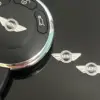 1x MINI Aufkleber 3D Schlüssellogo 18x8mm Emblem Schriftzug Logo ALU