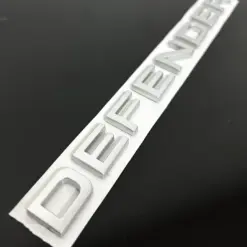 1x neu DEFENDER Emblem 205mm silber matt Schriftzug Logo OVP Range Rover Land Rover – Bild 3
