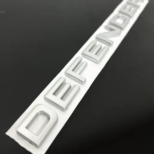 1x neu DEFENDER Emblem 205mm silber matt Schriftzug Logo OVP Range Rover Land Rover – Bild 3