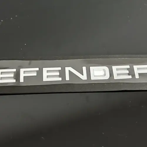 1x neu DEFENDER Emblem 205mm silber matt Schriftzug Logo OVP Range Rover Land Rover – Bild 5