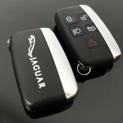 1x NEU JAGUAR Schlüsselgehäuse EDITION 4 Tasten Metall Kunststoff schwarz mit Logo Emblem Auto Schlüssel Fernbedienung – Bild 5