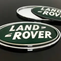 1x neu LAND ROVER Emblem + Trägerplatte 9 x 4,9cm grün/silber Emblem Schriftzug Logo Heck Grill LR053190 LR088950 DAH100680 – Bild 5
