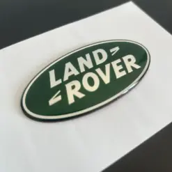 1x neu LAND ROVER Grill Emblem 8,6 x 4,3cm grün/silber Emblem Schriftzug Logo LR053190 – Bild 5