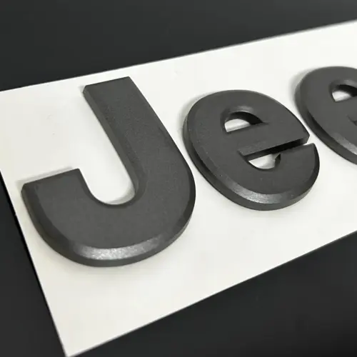 Alternative view of 1x neu original Jeep Emblem 160mm GRAU matt Schriftzug Logo OVP Patch selbstklebend (Kopie)
