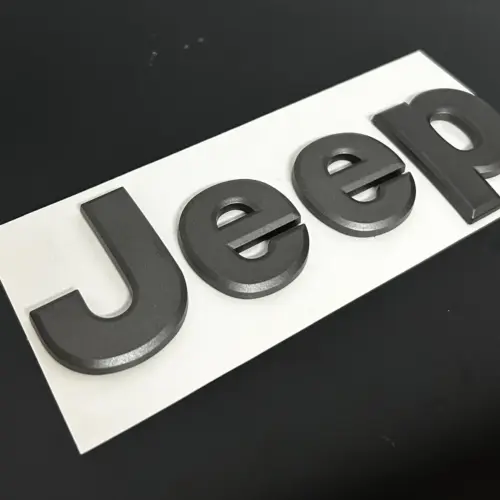 1x neu original Jeep Emblem 160mm GRAU matt Schriftzug Logo OVP Patch selbstklebend (Kopie) – Bild 3