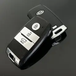 Alternative view of 1x NEU original KIA Schlüsselgehäuse 3 Tasten Metall + Logo Emblem Ceed K3 K4 K5 Sportage R QL KX5 Sorento KX3 KS3 RIO Cerato Optima Forte