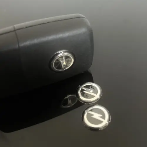 Alternative view of 1x OPEL Schlüssel 14mm Aufkleber ALU Schlüssellogo Emblem Schriftzug LOGO