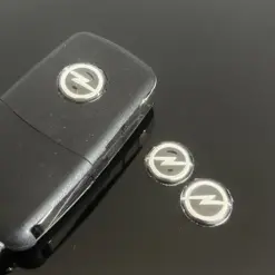 1x OPEL Schlüssel 14mm Aufkleber ALU Schlüssellogo Emblem Schriftzug LOGO