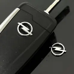 1x OPEL Schlüssel 17x13mm Aufkleber ALU Schlüssellogo Emblem Schriftzug LOGO