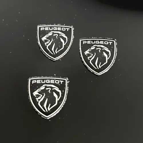 Alternative view of 1x PEUGEOT new Schlüssel 15x13mm Aufkleber ALU Schlüssellogo Emblem Schriftzug LOGO