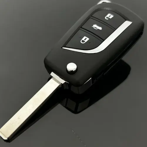 Alternative view of 1x TOYOTA Autoschlüssel + Emblem Logo Fahrzeug Schlüsselgehäuse Fernbedienung Toyota Corolla RAV4 bis 2013 Aygo Hilux