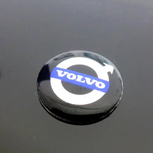Alternative view of 1x VOLVO Aufkleber 3D Schlüssellogo 14mm Emblem Schriftzug Logo ALU